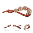 thumbnail image 2 of Unique Bargains 1 Pc Fashion 4 Beads Hair Clips for Home Coffee Color Dark Brown, 2 of 5