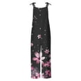thumbnail image 6 of Kmdttou 2025 New Women Fashion Plus Size Print Sleeveless Two Pocket Casual Overalls Jumpsuit Jumpsuit Pants,S-5XL, 6 of 6
