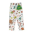 thumbnail image 4 of Junzan Winter Christmas And New Year Deer Women'S Pajama Pants Drawstring Comfy Sleep Bottoms With Pockets, 4 of 9