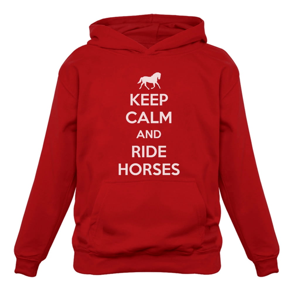 HOODY Keep Calm and Ride On Horse Riding Equestrian New Womens Sweatshirt Hoodie 