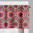 thumbnail image 3 of Ambesonne Abstract Valance Pack of 2, Caleidoscope Inspired Art, 54"X12", Hot Pink Orange, 3 of 5