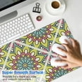 thumbnail image 4 of Pretty Mandala Mouse Mat: Cute Design, Non-Slip Rubber Base, Stitched Edge, Waterproof - Beautify Your Office Space, Small Size 31.5x11.8 Inch, 4 of 7