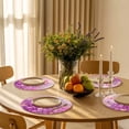 thumbnail image 5 of Pink Spring Floral Round Placemats Set of 4 for Dinning Tables,Heat-proof Braided Table Mats 15 Inch,Modern Oil Painted Daisy Botanical Washable Place Mat for Kitchen Restaurant Party Table Decor, 5 of 9