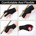 thumbnail image 5 of 8 Pcs 3 Fingers Pool Gloves Billiards Left Hand Shooters Snooker Cue Sport Glove Show Gloves Predator for Women Men Billiard Shooters Carom Sports Accessories, 5 of 7