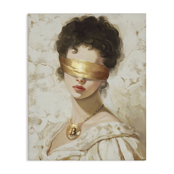 Stupell Industries Crypto Veil Portrait Canvas Wall Art, design by Svetlana Aleynikova