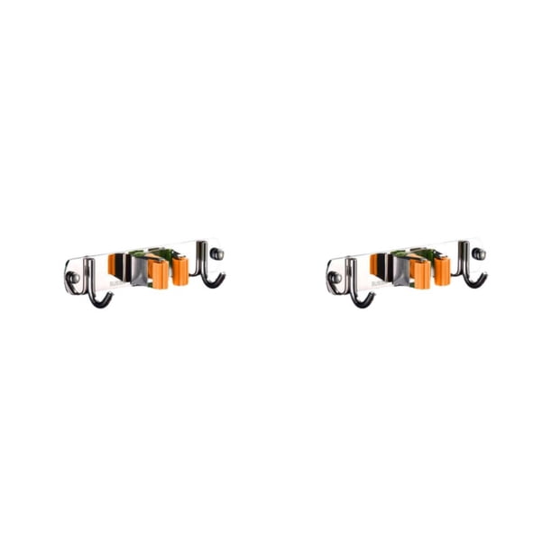 Yuarrent Práctico soporte para hisopos de acero inoxidable - Soporte para hisopos multifuncional resistente a la corrosión Herramienta de naranja 1 abrazadera y 2 ganchos 2piezas