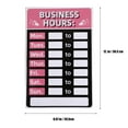 thumbnail image 2 of UPGRATOR 1Pcs Panneau d'Heures d'Ouverture d'Atelier Plaque de Temps PVC Rose Décalcomanie Réinscriptible pour Employés de Magasin, 2 of 5