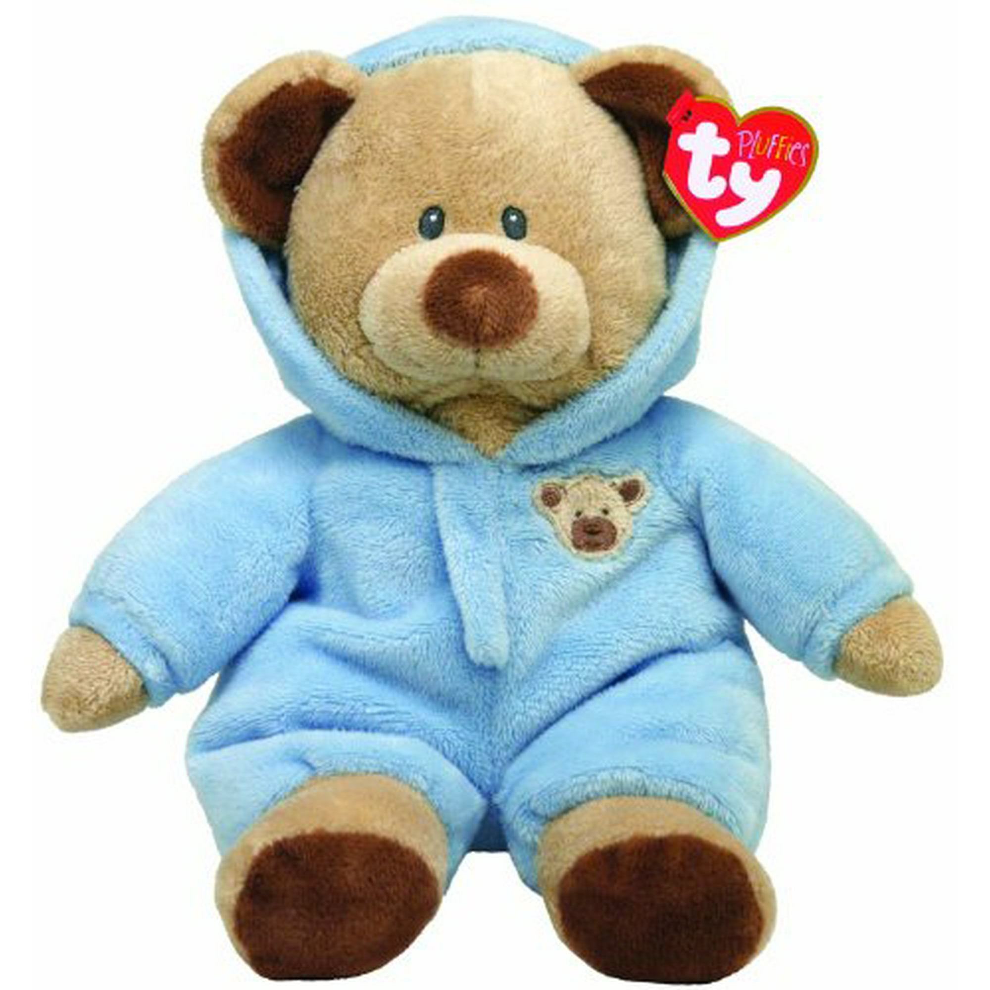 Ty Pluffies Pj Bear 9 Blue Walmart