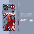 thumbnail image 3 of Funda para iPhone 14 13 12 11 Pro XS Max Mini X XR 7 8 6 6S Plus Color Simple funda de silicona líquida Marvel's Hero Spider-Man, 3 of 5