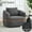 Dark Grey, variant on 360° Swivel Round Comfy Chair with Soft Pillow, Teddy Fleece High-Resilience Sponge Single Sofa, No Assembly Needed for Living Room, Bedroom, Apartment, Brown