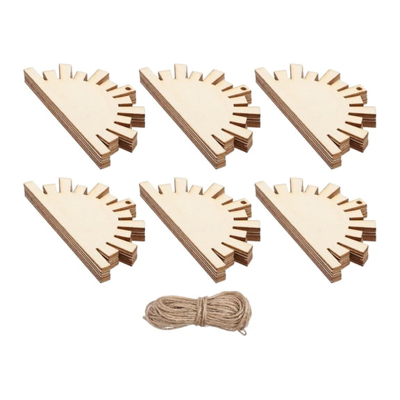 perfeclan 30 Pieces Unfinished Wood Pieces for DIY Crafts Wooden Craft Sheets Painting