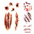 thumbnail image 3 of Fairnull 4 Pcs Autocollants Cicatrices Résistants à la Transpiration Horribles Imperméables Réalistes Autocollants de Suture pour le Visage, 3 of 8