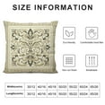 thumbnail image 5 of JRXY Block Print Pure Throw Pillow Covers, Vintage Pillow Covers for Sofa and Couch, Floral Print Outdoor Cushion Cover with Boho Home Decor (Grey) 24x24in, 5 of 5