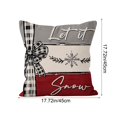 thumbnail image 3 of Ireezec Christmas Holiday Pillow Cover Decorative Linen Throw Pillow Case for Sofa Couch Bed Living Room Home Decor Festive Seasonal Accent, 3 of 6