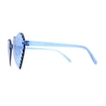 thumbnail image 4 of Girls Child Size Beveled Lens Heart Rimless Sunglasses Blue, 4 of 4