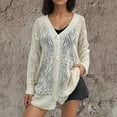 thumbnail image 4 of Nmnitkp Cardigan Sweaters for Women Soft and Comfortable Women's 2025 Fall Winter Casual Oversized Long Sleeve Lightweight Crochet Summer Cardigan Long Sleeve Open Front Sweater, 4 of 4