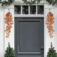 thumbnail image 5 of 5-Branch Artificial Violet Garland Hanging Flower Autumn Decor, Realistic Design Weatherproof Easy Hanging, Style C, by Kingtowag, 5 of 7
