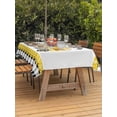 thumbnail image 3 of Outdoor Tablecloths with Umbrella Hole & Zipper, Yellow Truck Rectangle Tablecloth 52x70 Inch, Spring Bees Daisy Honey Black Buffalo Lattice Waterproof Table Cloth, Patio/Pool/Picnic Table Covers, 3 of 8