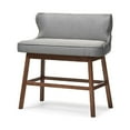 thumbnail image 2 of Baxton Studio Gradisca Modern and Contemporary Grey Fabric Button-tufted Upholstered Bar Bench Banquette, 2 of 6
