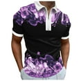 thumbnail image 1 of Playeras De Hombre Para Hombre, Camiseta De Manga Corta Con Cremallera Y Solapa Para Playa, Con Estampado Digital 3D De Verano, 1 of 4