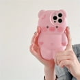 thumbnail image 4 of Cartoon pink piggy phone case anti-drop phone case for iphone 15 14 13 12 11, iphone 15/ 14/ 13/ 12/ 11 pro pink phone case, iphone 15/ 14/ 13/ 12/ 11 pro max full protection phone case, 4 of 8