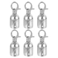 thumbnail image 4 of 6pcs Cord Stopper End Tip Caps Rope End Connector Snap Hook Alloy Rope End Stopper, 4 of 9