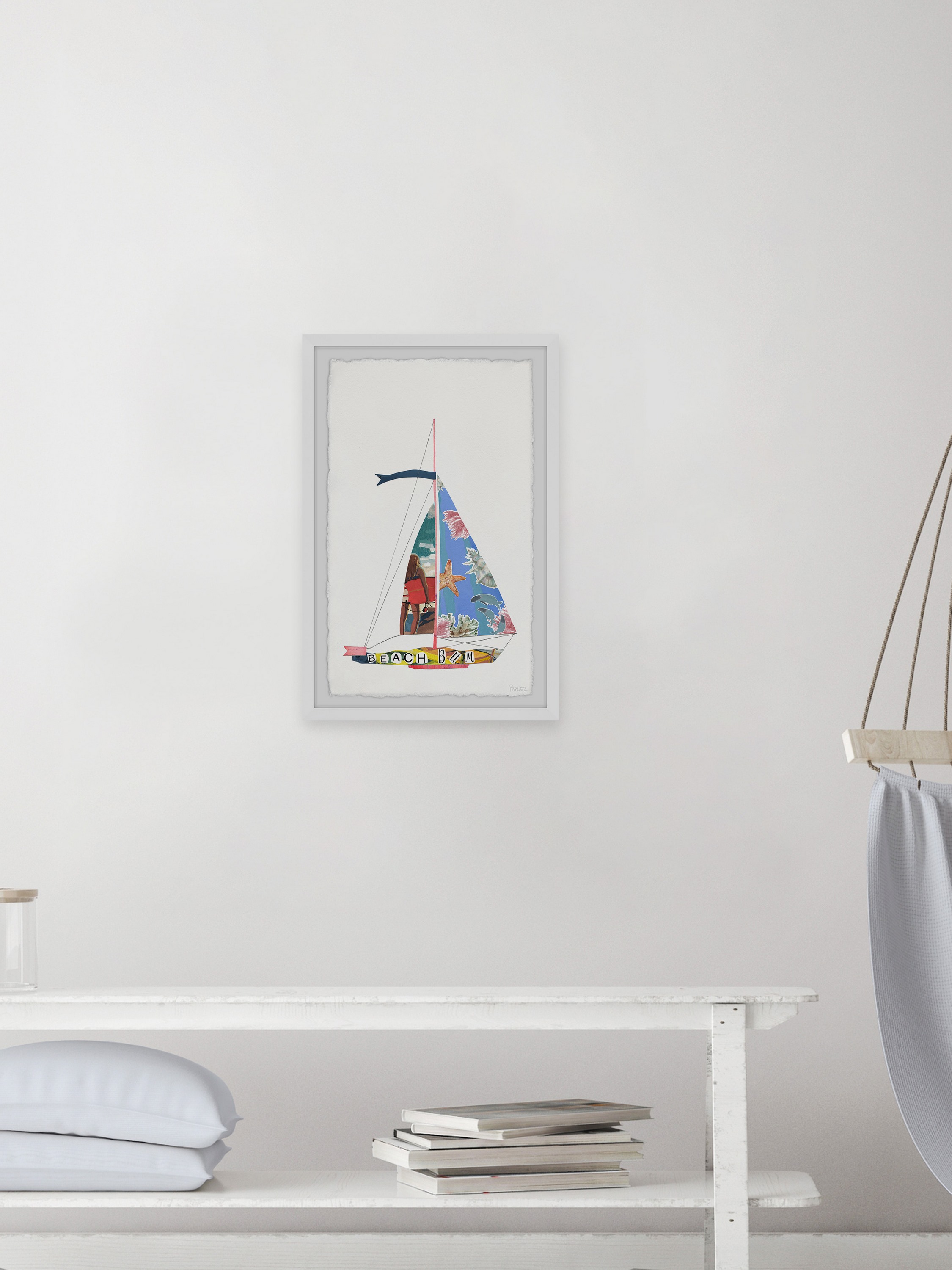 Parvez Taj Sailing Beach Bum Framed Wall Art