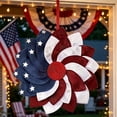 thumbnail image 6 of 24 inch Independence Day Wreath, 4th of July Wreath Decor, Patriotic Flag Wreath Red White Blue Star Decoration, Fourth of July Party Supplies, Handcrafted Floral Design for Front Door Hanging Home, 6 of 8