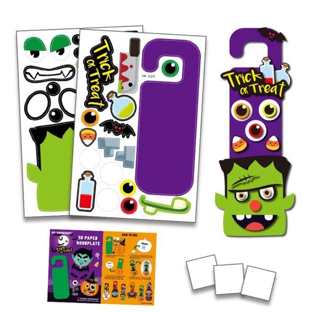 De Puerta De Dibujos Animados Decoración Del Hogar Pegatina Colgante De Puerta De Halloween Para Niños Mayores De 3 Años Yuarrent HA045210-04
