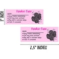 thumbnail image 4 of Freshie Care Instruction Card Sticker with Line to Write in Scent  350 pc roll  Leopard Cactus Pink Warning Labels Customer Package 1x2.5, 4 of 5