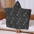 thumbnail image 5 of Black Gothic Sun Planet Pattern Hooded Bath Towel，60"x35" for Ages 3 To 12 Kids, Quick Dry Lightweight Soft Microfiber Hood Beach Towel Cover Up for Kids, 5 of 7
