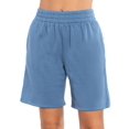 thumbnail image 2 of Fashionmille Women's Bermuda Sweat Mid Long Length With Elastic Waist Shorts, 2 of 5