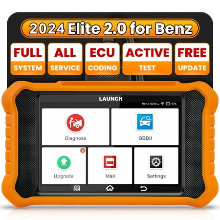 LAUNCH X431 Elite 2.0 Pro Bidirectional OBD2 Scanner Fit for Mercedes-Benz MB Sprinter Maybach,2024 Full System Diagnostic Scan Tool, All Reset Service,ECU Coding