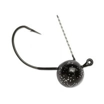 VMC WWJ18-BK Wacky Weedless Jig 1/8 oz, Black,4 Piece - WWJ18-BK