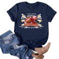thumbnail image 2 of OJinShaWanO Sweat Shirts Women's Rugby Printed Round Neck Short Sleeved T Shirt 4032, 2 of 4