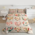 thumbnail image 2 of Feelyou Romantic Love Heart Queen Comforter Set, Vintage Rose Floral Bedding Sets, Fashion Cartoon Theme Reversible Bedding Comforter Set, Breathable Home Decor, 3 Pieces, 2 of 8