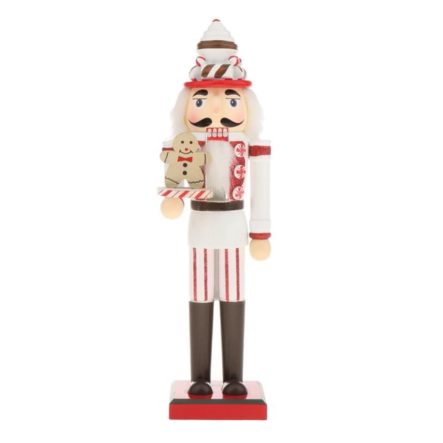 Cascanueces de Navidad de 13,7 pulgadas, adornos para , amigos, , decoración de escritorio Blanco perfke Soldado Cascanueces De Madera