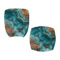 thumbnail image 6 of ZUXONGSY Marble Print Office Chair Cover 2 Piece Stretchable Computer Chair Protector Easy to Clean Furniture Protector Universal Desk Swivel Chair Cover Stylish Decor, 6 of 7