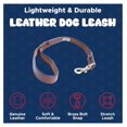 Jadona Genuine Leather Braided Dog Leash Top Grain Oiled and Tanned