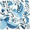 thumbnail image 2 of Popp, Grace 26x26 White Modern Wood Framed Museum Art Print Titled - Blue Bird Folk II, 2 of 4