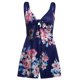 thumbnail image 5 of ICHUANYI Clearance Women Fashion Bandage Backless V-Neck Sleeveless Casual Printing Short Jumpsuit(Blue, S) ICHUANYI WER2023081107049, 5 of 6