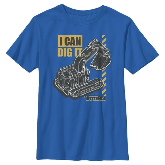 Boy's Tonka I Can Dig It  Graphic Tee Royal Blue Medium