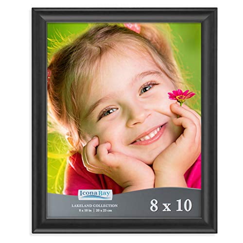 Icona Bay 8x10 Picture Frame 3-Pack – Pony Gray Barnwood Style, Table Top Or Wall Mount, 7.5x9.5" Opening