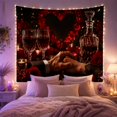 thumbnail image 2 of Floral Garden Intimate with Hands Clasped Together, Mystical Fantasy for Space Lovers, Aesthetic Wall Decor, Valentine'S Day Gift, Tapestry Wall Hanging for Dorm and Living Room, 2 of 7
