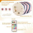 thumbnail image 5 of Yayeee Flameless Candles with Remote Flickering Battery Operated Multi Color Changing, White Geometric, 5 of 7