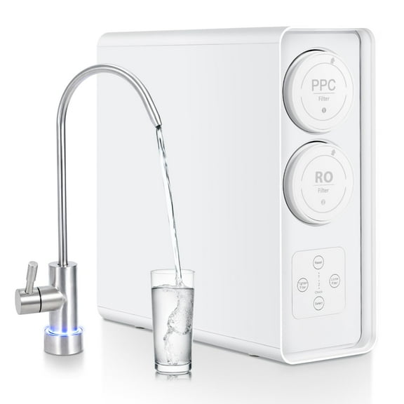 600 GPD Under-Sink Tankless Reverse Osmosis Water Filter, 2:1 High Pure to Drain Water-Saving, for Under Sink Home Drinking RO Water Filter System