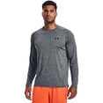 thumbnail image 1 of Camiseta Under Armour Tech 2.0 de manga larga para hombre, color gris oscuro, 1 of 6
