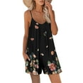 thumbnail image 2 of Shorts Jumpsuit for Women Summer Rompers for Women Summer Sleeveless Spaghetti Strap Short Jumpsuits Overalls,Womens Trendy Rompers and Jumpsuits Dressy Casual, 2 of 5