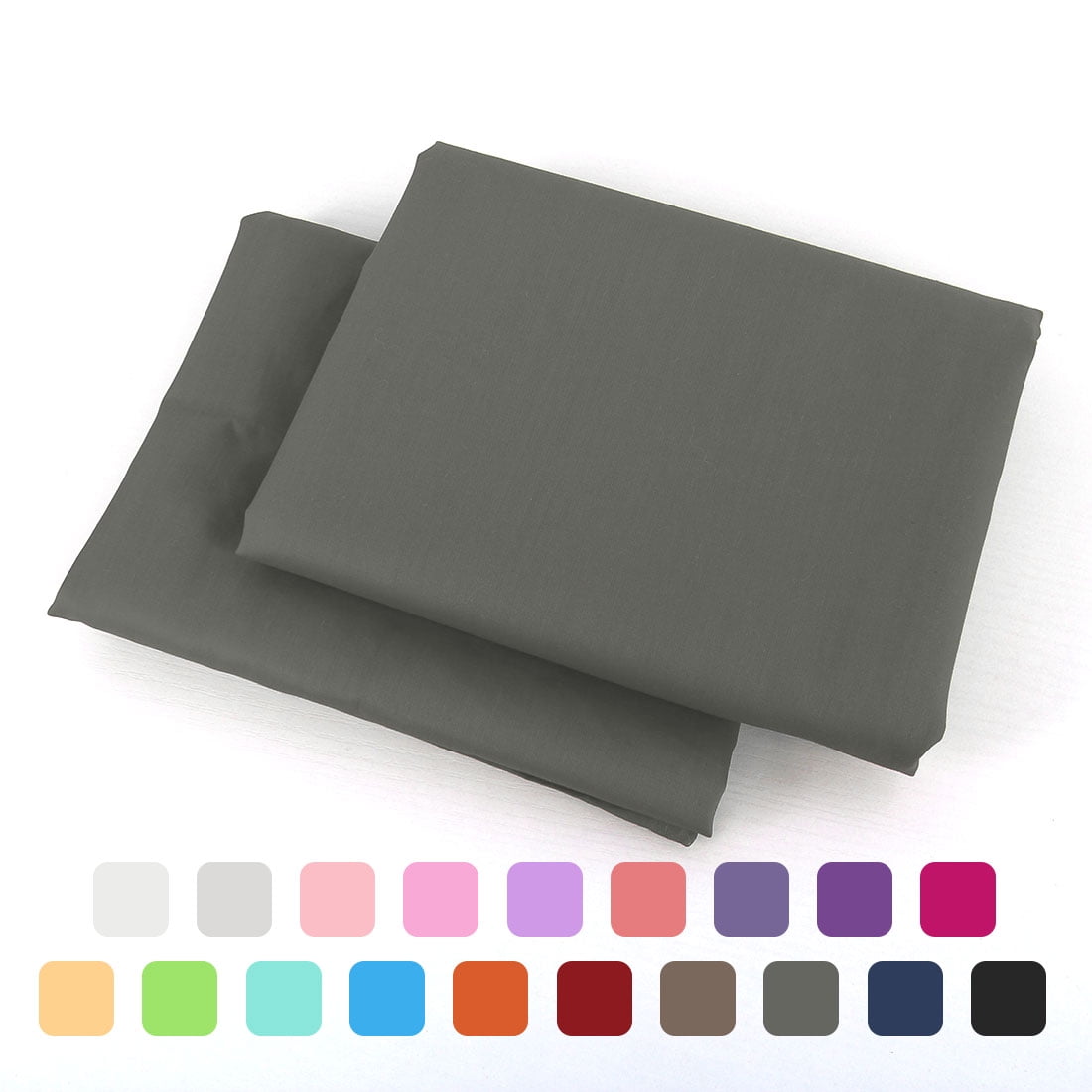 Unique Bargains Pillowcases 2-Piece Egyptian Cotton Pillow Cover Dark Gray King