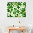 thumbnail image 2 of Nawypu St. Patrick's Day Canvas Wall Art Framed Wall Decoration Shamrock Clover Wall  Green Lucky Leaf Aesthetic Wall Artwork Ready to Hang Wall Pictures for Living Room Bedroom Decor, 2 of 6